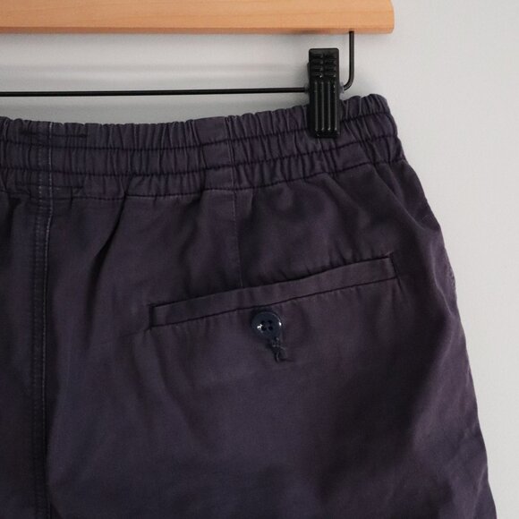 J. Crew Mens Blue S Cotton Dock Pull On Flat‎ Front Elastic Comfy Outdoor Shorts - Picture 5 of 9